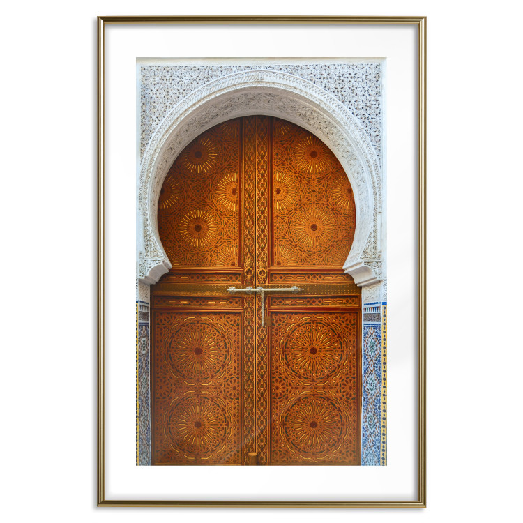 Poster Door to Dreams - grand gates with ornaments and mosaic on lintel 123796 additionalImage 14