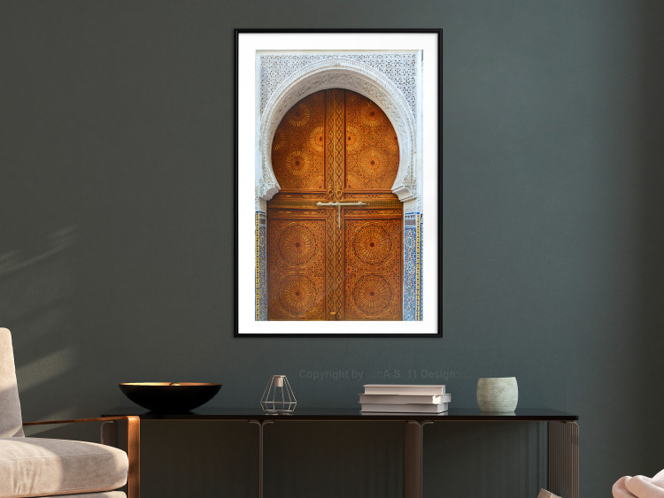 Poster Door to Dreams - grand gates with ornaments and mosaic on lintel 123796 additionalImage 4
