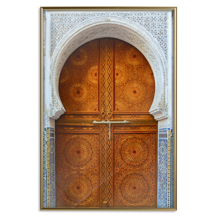 Poster Door to Dreams - grand gates with ornaments and mosaic on lintel 123796 additionalImage 16