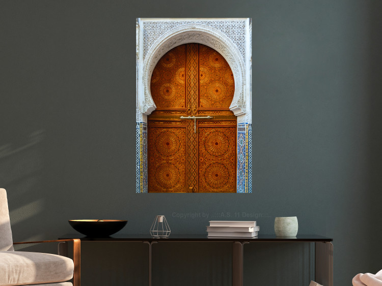 Poster Door to Dreams - grand gates with ornaments and mosaic on lintel 123796 additionalImage 17