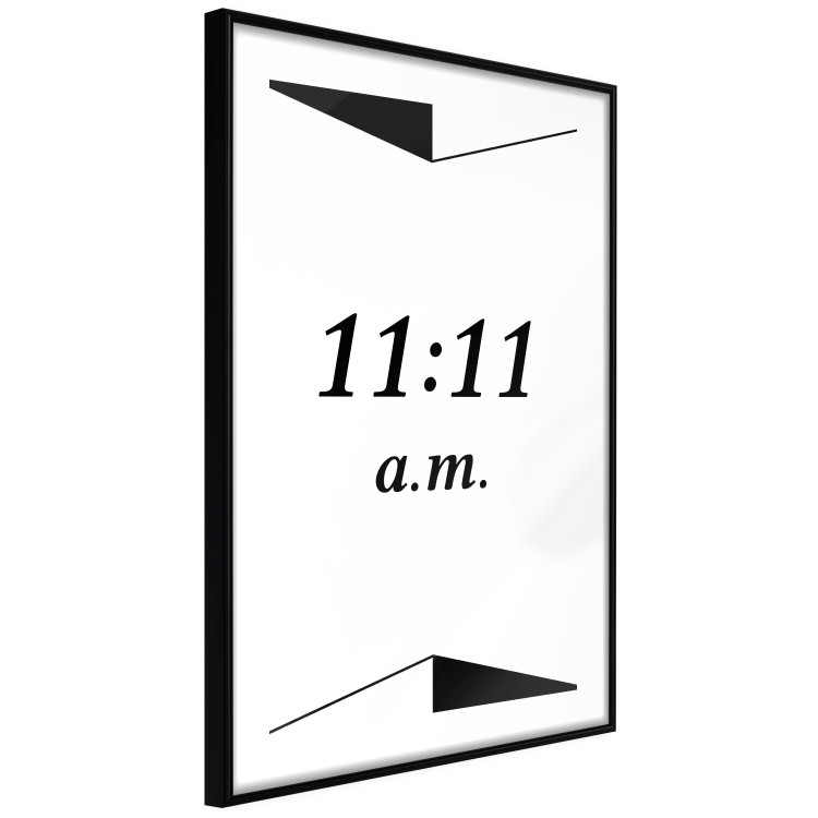 Poster Unusual Hour - numbers between triangles in a black and white motif 125096 additionalImage 11