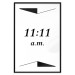 Poster Unusual Hour - numbers between triangles in a black and white motif 125096 additionalThumb 15