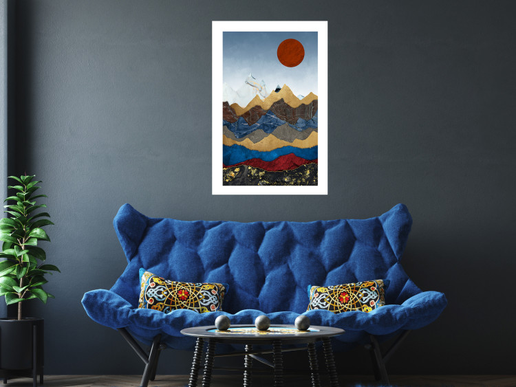 Wall Poster Heart of Colombia - landscape of mountain ranges in an abstract composition 125896 additionalImage 4