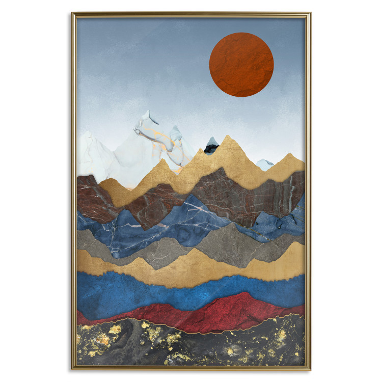 Wall Poster Heart of Colombia - landscape of mountain ranges in an abstract composition 125896 additionalImage 20