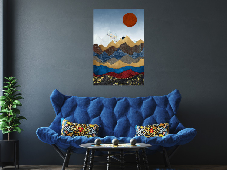 Wall Poster Heart of Colombia - landscape of mountain ranges in an abstract composition 125896 additionalImage 17
