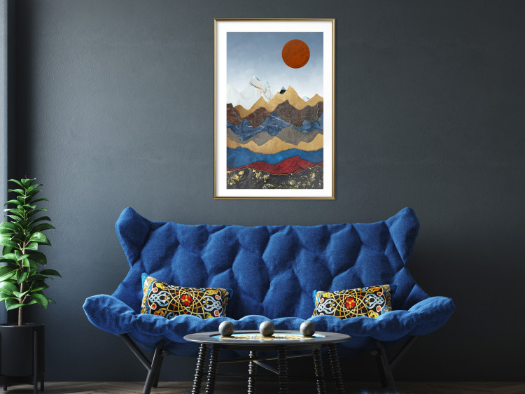 Wall Poster Heart of Colombia - landscape of mountain ranges in an abstract composition 125896 additionalImage 15