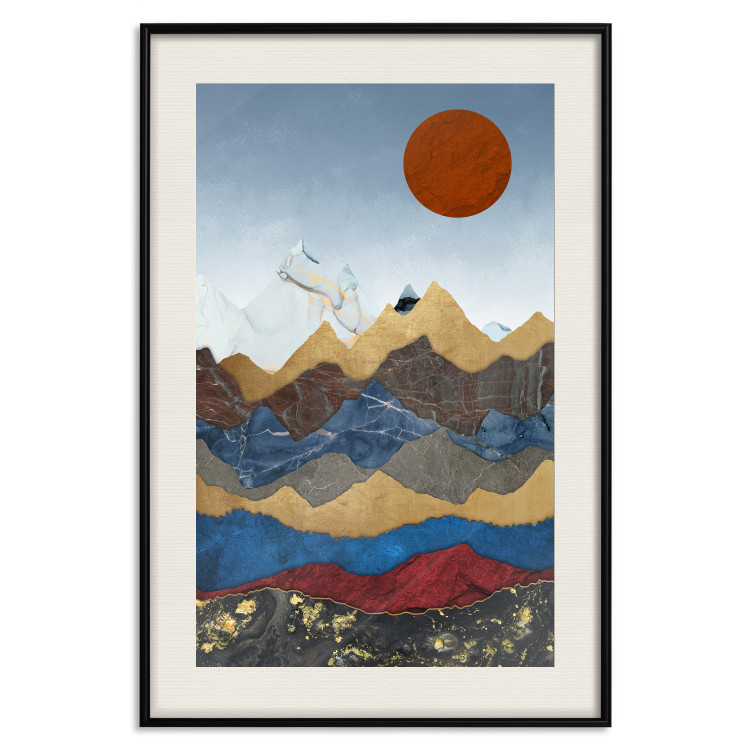 Wall Poster Heart of Colombia - landscape of mountain ranges in an abstract composition 125896 additionalImage 18
