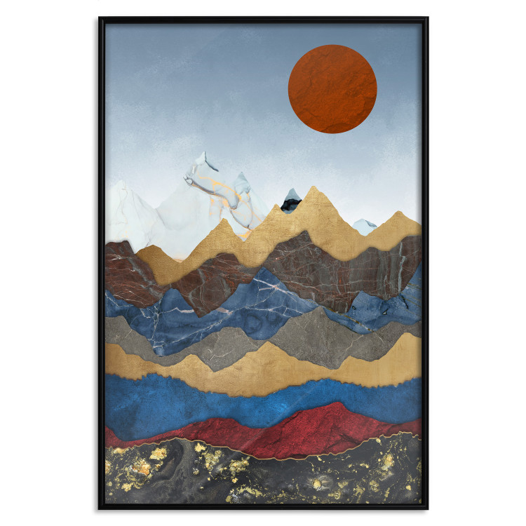 Wall Poster Heart of Colombia - landscape of mountain ranges in an abstract composition 125896 additionalImage 24