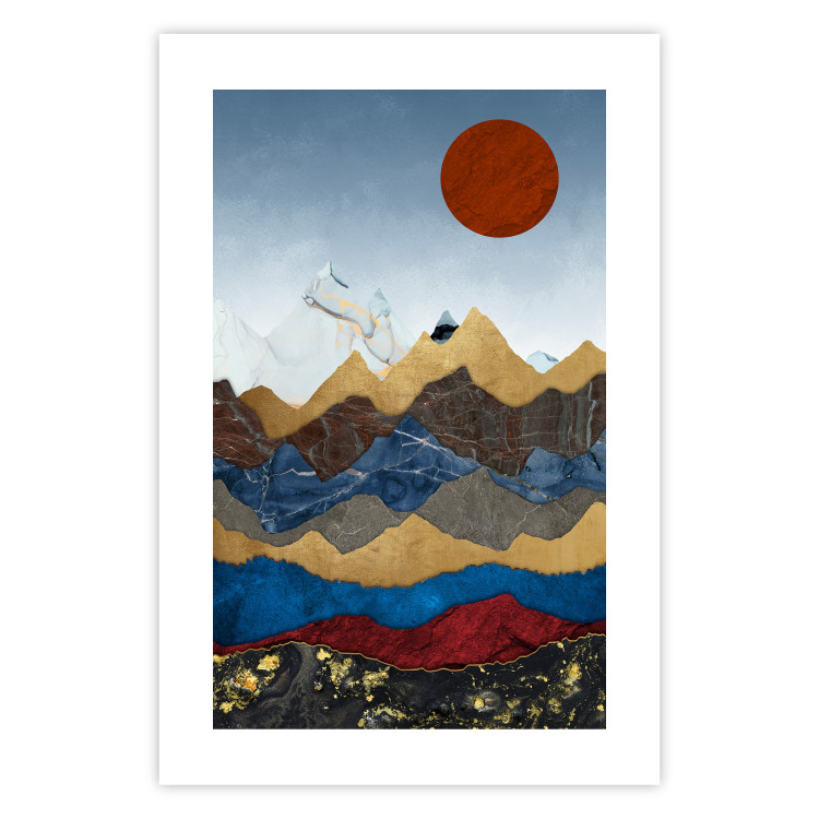 Wall Poster Heart of Colombia - landscape of mountain ranges in an abstract composition 125896 additionalImage 19