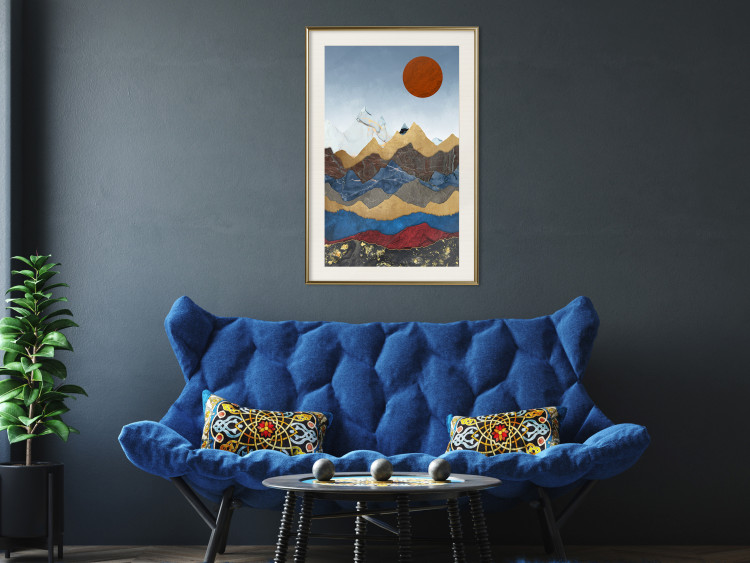 Wall Poster Heart of Colombia - landscape of mountain ranges in an abstract composition 125896 additionalImage 21