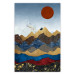 Wall Poster Heart of Colombia - landscape of mountain ranges in an abstract composition 125896