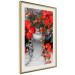 Wall Poster Japanese Dreams - red flowers on an abstract background of a woman 127396 additionalThumb 3