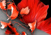 Wall Poster Japanese Dreams - red flowers on an abstract background of a woman 127396 additionalThumb 11
