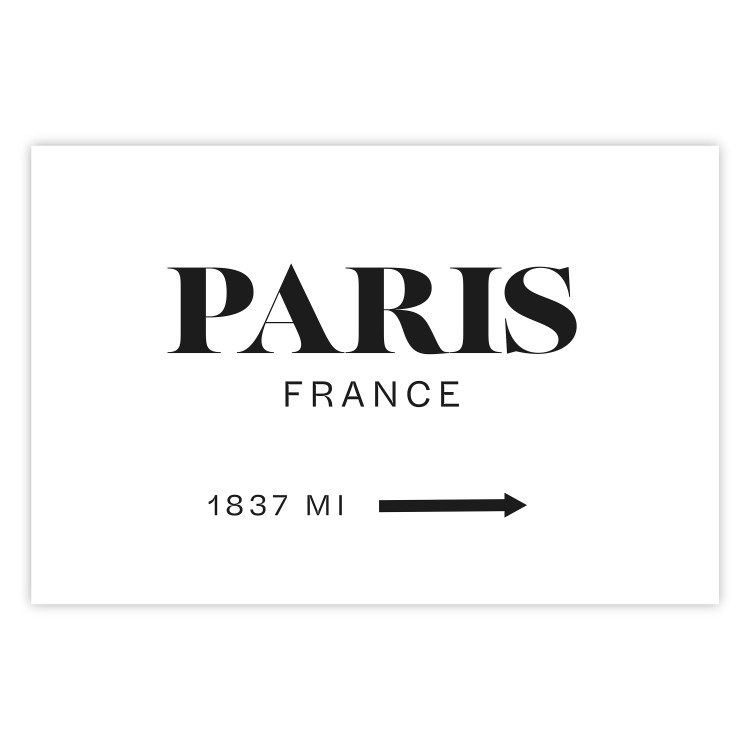 Wall Poster Parisian Chic - black Paris and France text in English on white background 129596 additionalImage 19