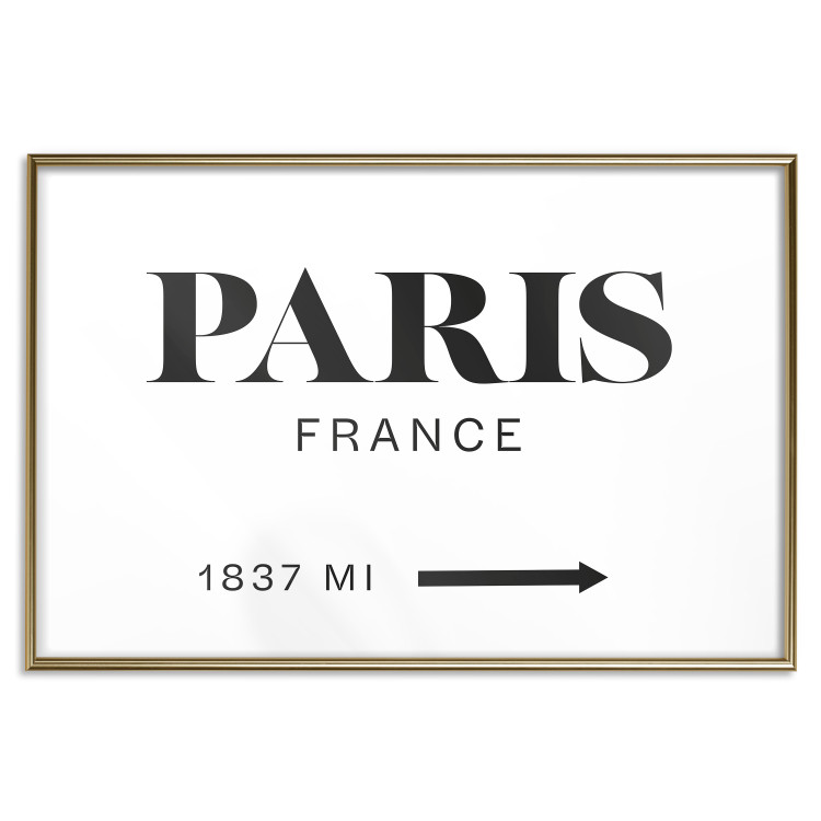 Wall Poster Parisian Chic - black Paris and France text in English on white background 129596 additionalImage 17