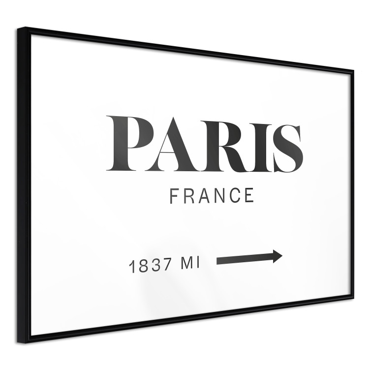 Wall Poster Parisian Chic - black Paris and France text in English on white background 129596 additionalImage 8