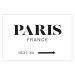 Wall Poster Parisian Chic - black Paris and France text in English on white background 129596