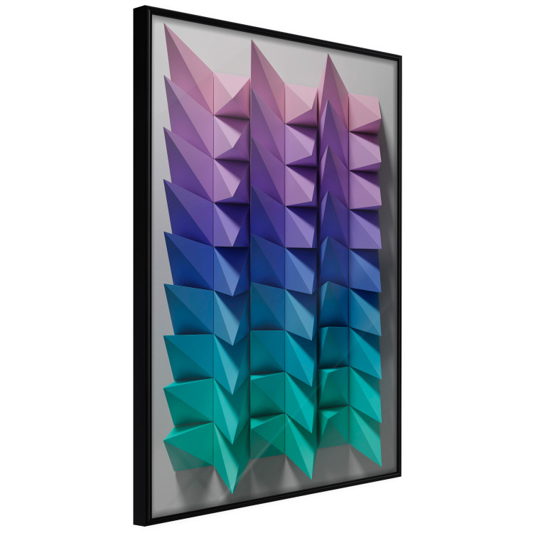 Poster Vertical Movement - abstract and colorful 3D geometric figures 130696 additionalImage 2