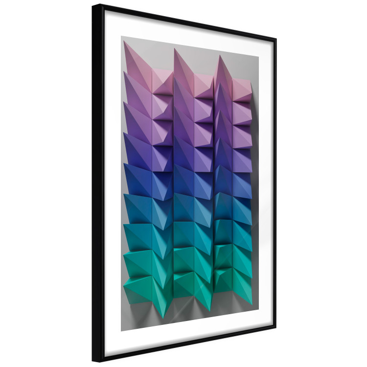 Poster Vertical Movement - abstract and colorful 3D geometric figures 130696 additionalImage 3