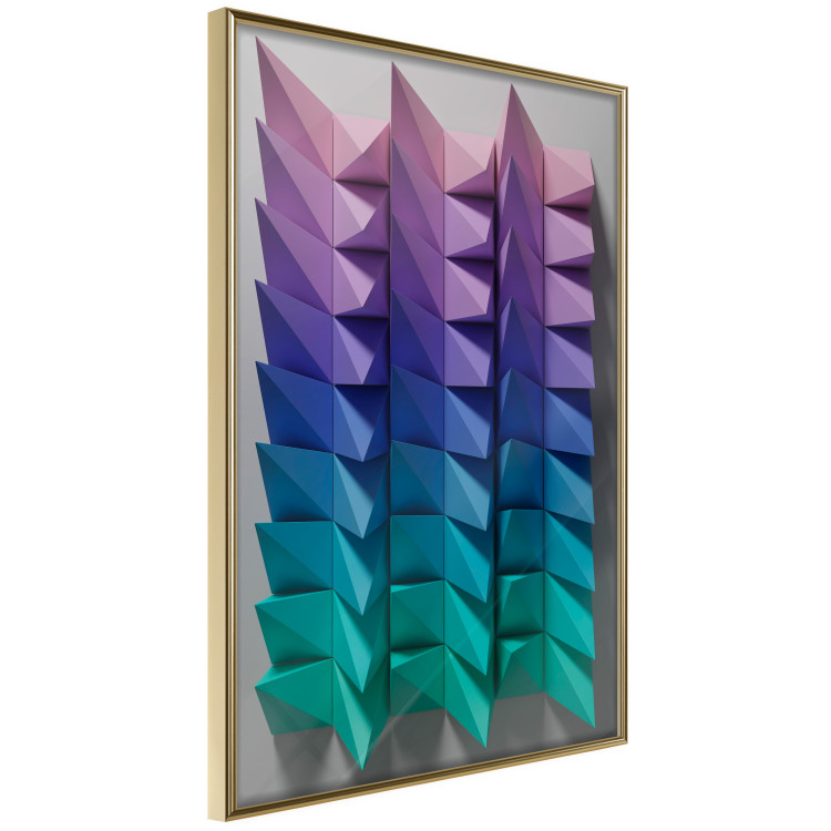 Poster Vertical Movement - abstract and colorful 3D geometric figures 130696 additionalImage 4
