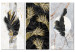 Canvas Art Print Golden Trio (3 Parts) 131696
