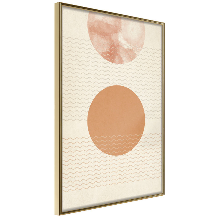 Wall Poster Sun Eclipse - orange circles and stripes in an abstract motif 131796 additionalImage 12