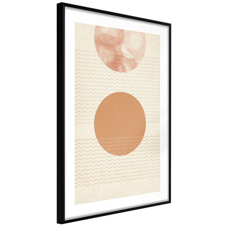Wall Poster Sun Eclipse - orange circles and stripes in an abstract motif 131796 additionalImage 6