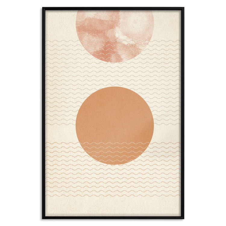 Wall Poster Sun Eclipse - orange circles and stripes in an abstract motif 131796 additionalImage 16