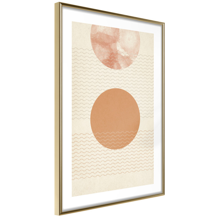 Wall Poster Sun Eclipse - orange circles and stripes in an abstract motif 131796 additionalImage 7
