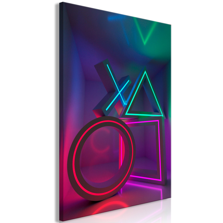 Canvas Print Winning Zone (1-piece) Vertical - futuristic colorful figures 131896 additionalImage 2