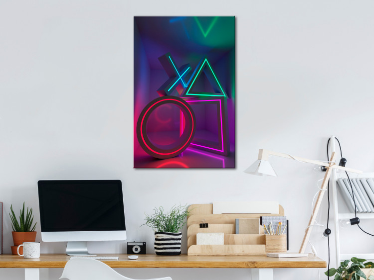 Canvas Print Winning Zone (1-piece) Vertical - futuristic colorful figures 131896 additionalImage 3