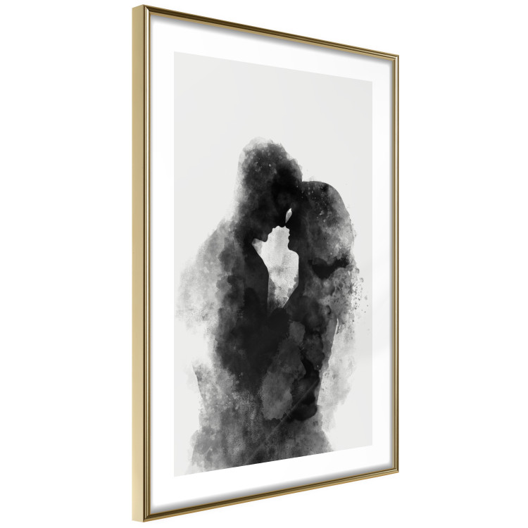 Poster Memory of a Kiss - black enamored couple in a watercolor motif 131996 additionalImage 7
