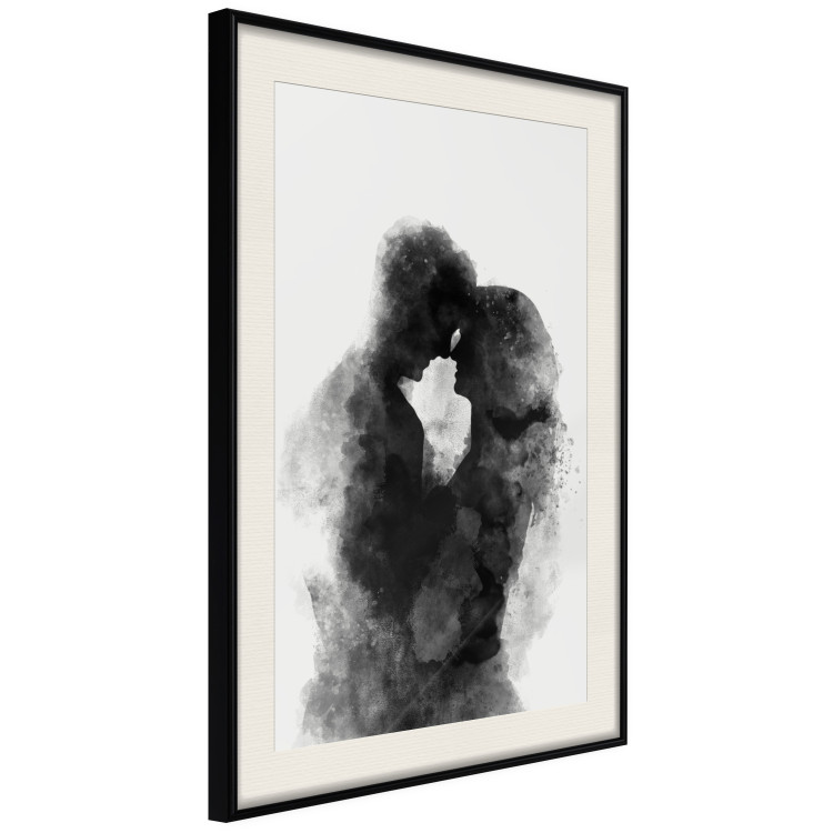 Poster Memory of a Kiss - black enamored couple in a watercolor motif 131996 additionalImage 2