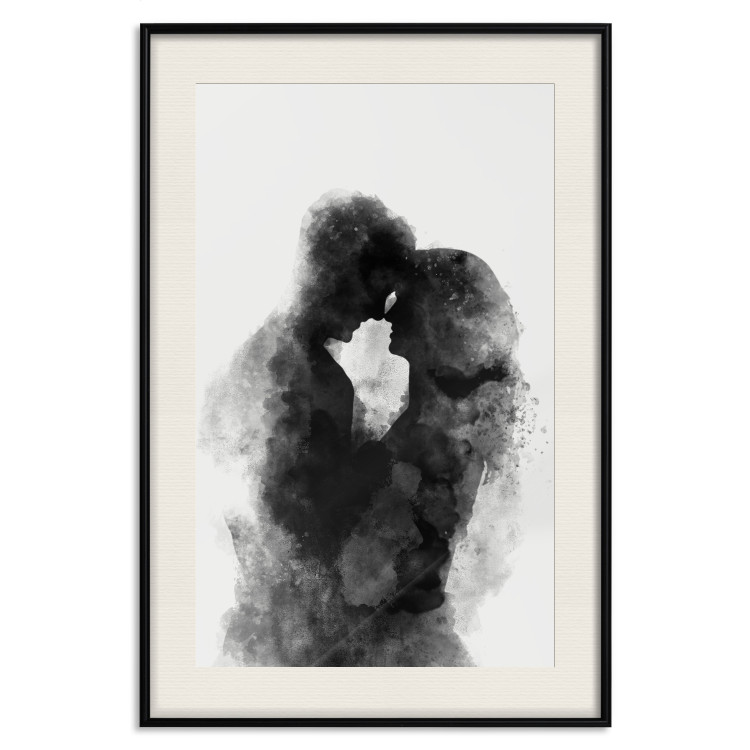 Poster Memory of a Kiss - black enamored couple in a watercolor motif 131996 additionalImage 19