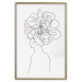 Wall Poster Center of Memories - abstract line art of a woman with flowers on her head 132196 additionalThumb 16