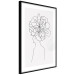 Wall Poster Center of Memories - abstract line art of a woman with flowers on her head 132196 additionalThumb 8