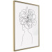 Wall Poster Center of Memories - abstract line art of a woman with flowers on her head 132196 additionalThumb 14