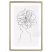 Wall Poster Center of Memories - abstract line art of a woman with flowers on her head 132196 additionalThumb 26