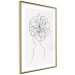 Wall Poster Center of Memories - abstract line art of a woman with flowers on her head 132196 additionalThumb 7