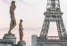 Wall Poster Flight to Freedom - structure with golden sculptures against the backdrop of the Eiffel Tower 132296 additionalThumb 9