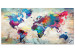 Large canvas print World Map: Colourful Madness II [Large Format] 132396