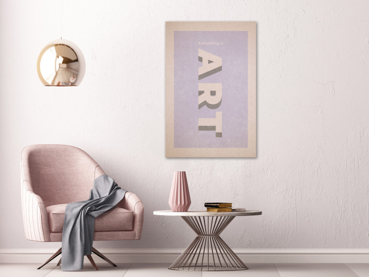 Canvas Print Everything is art - Inscription on the background in Pantone 2022 134996 additionalImage 3