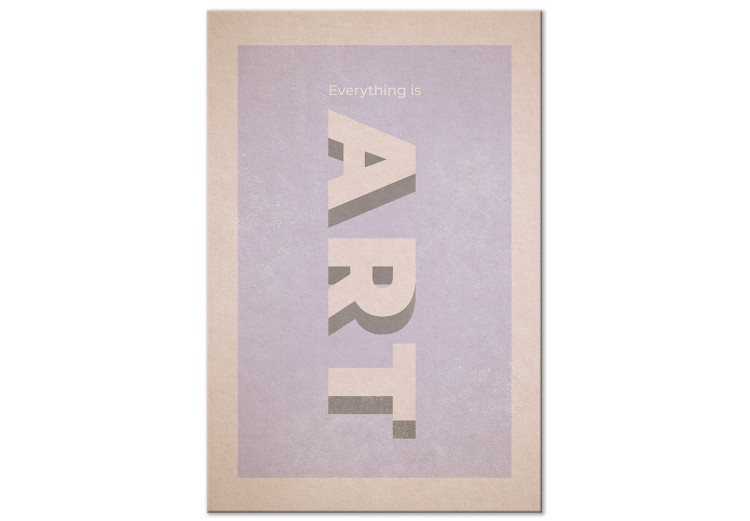 Canvas Print Everything is art - Inscription on the background in Pantone 2022 134996