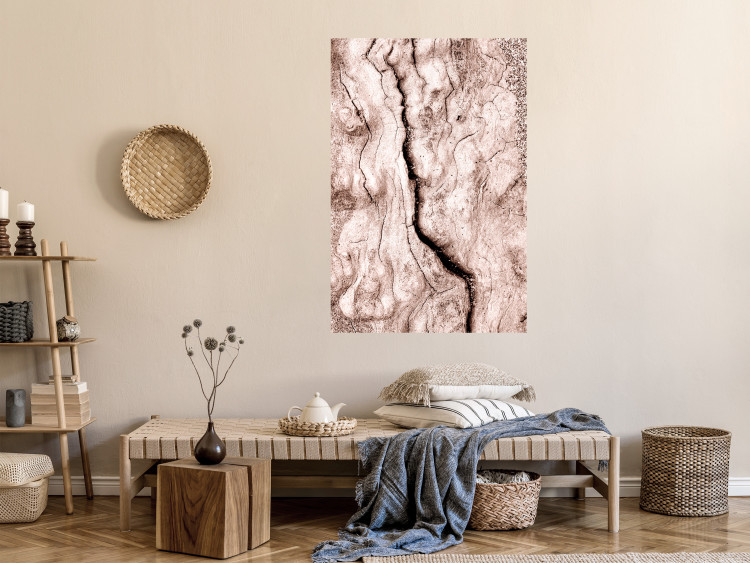 Wall Poster Touch of Tropical Wind - natural texture of cracked driftwood 135296 additionalImage 14