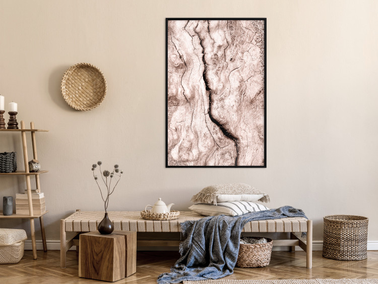 Wall Poster Touch of Tropical Wind - natural texture of cracked driftwood 135296 additionalImage 10