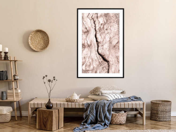 Wall Poster Touch of Tropical Wind - natural texture of cracked driftwood 135296 additionalImage 10