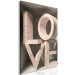 Canvas Print Love in the letters - LOVE inscription covered with small hearts 135396 additionalThumb 2