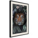 Wall Poster Tiger in Leaves - portrait of a tiger against a background of green plants and flowers 138696 additionalThumb 7