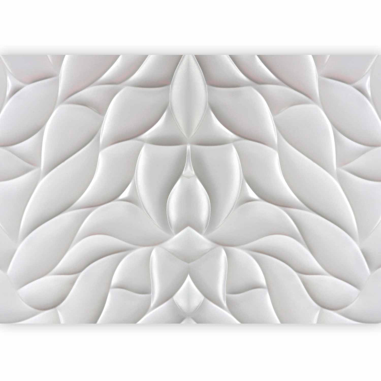 Wall Mural White fantasy - elegant background with abstract, quilted motif 138796 additionalImage 1
