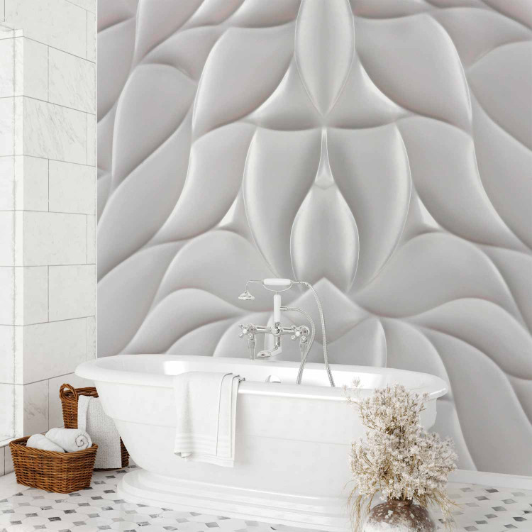 Wall Mural White fantasy - elegant background with abstract, quilted motif 138796 additionalImage 8